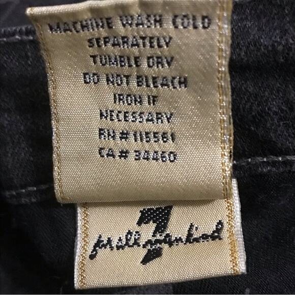 7 For all Mankind Black Jeans Size 28 - Picture 4 of 6